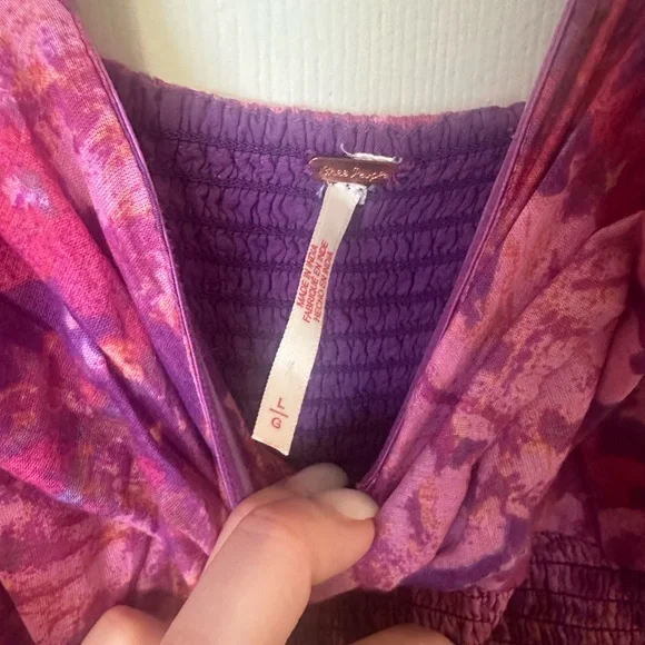 Free people Floral Pink Puff Sleeve Dress - Picture 3 of 3